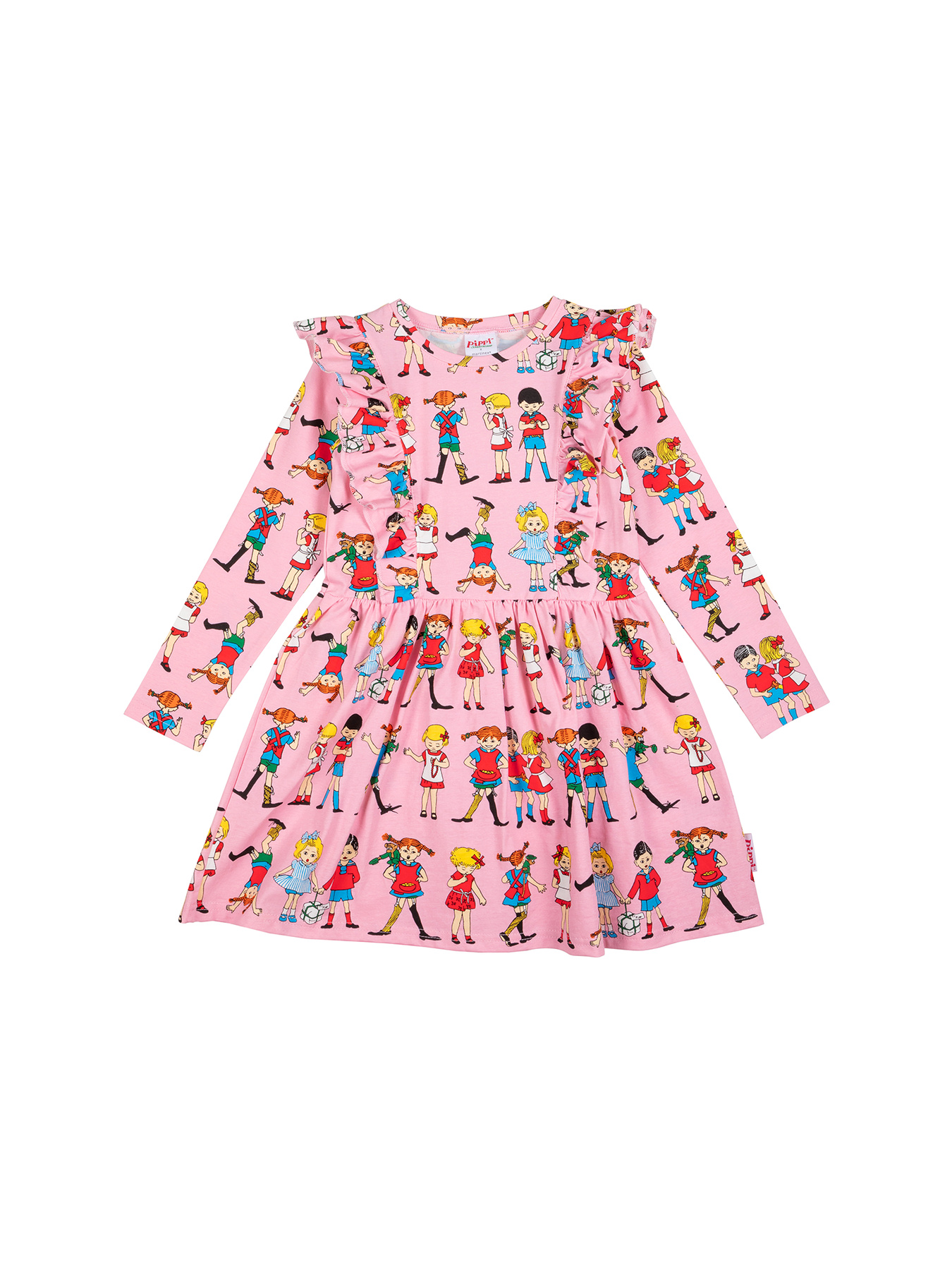 Buy pink dress with Pippi and friends for children Astrid Lindgren