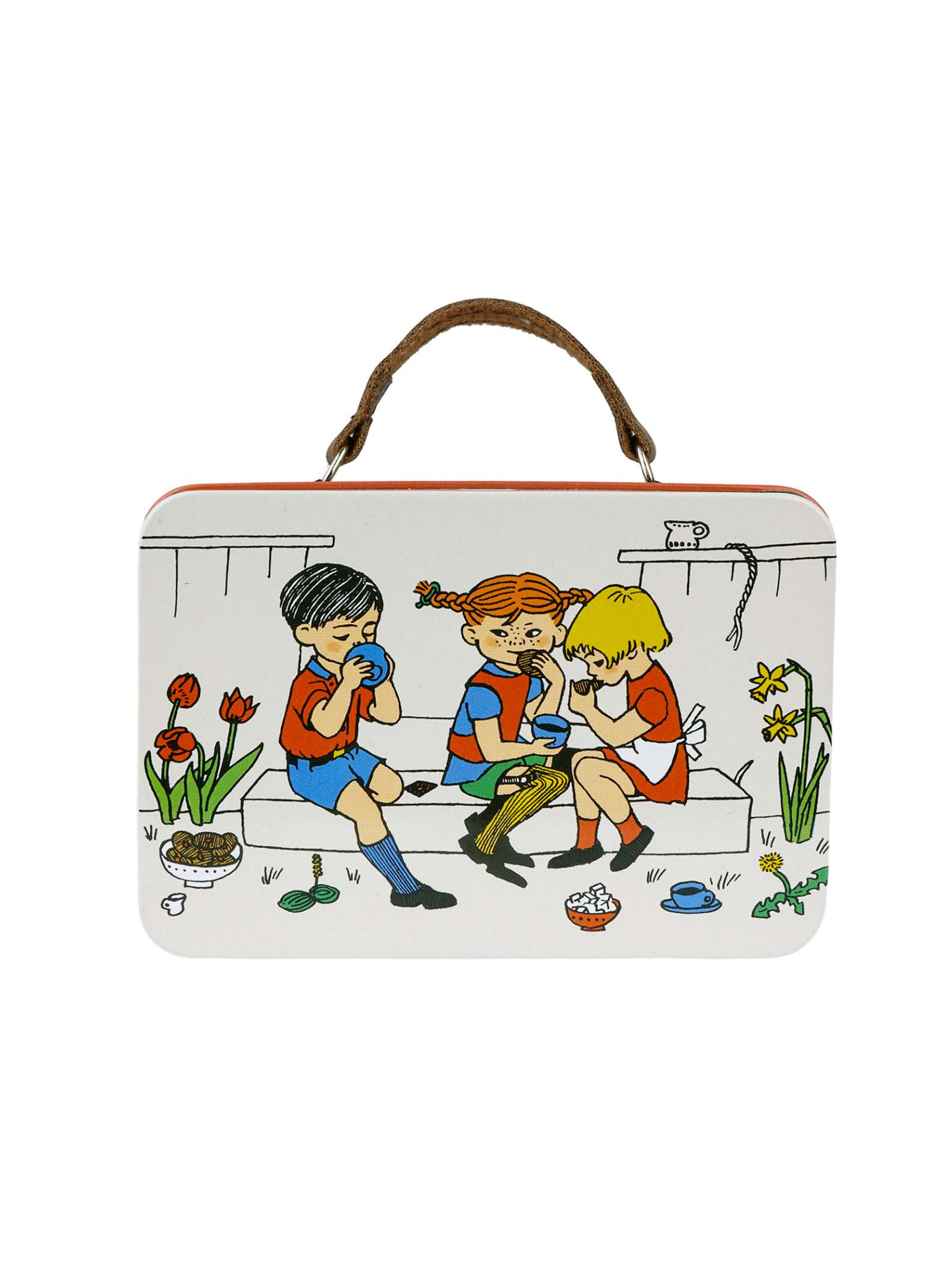 【新品未使用】Pippin atmark 本体セット 箱付き 希少品 Buy Tin box Pippi Longstocking picnic - White - Astrid Lindgren